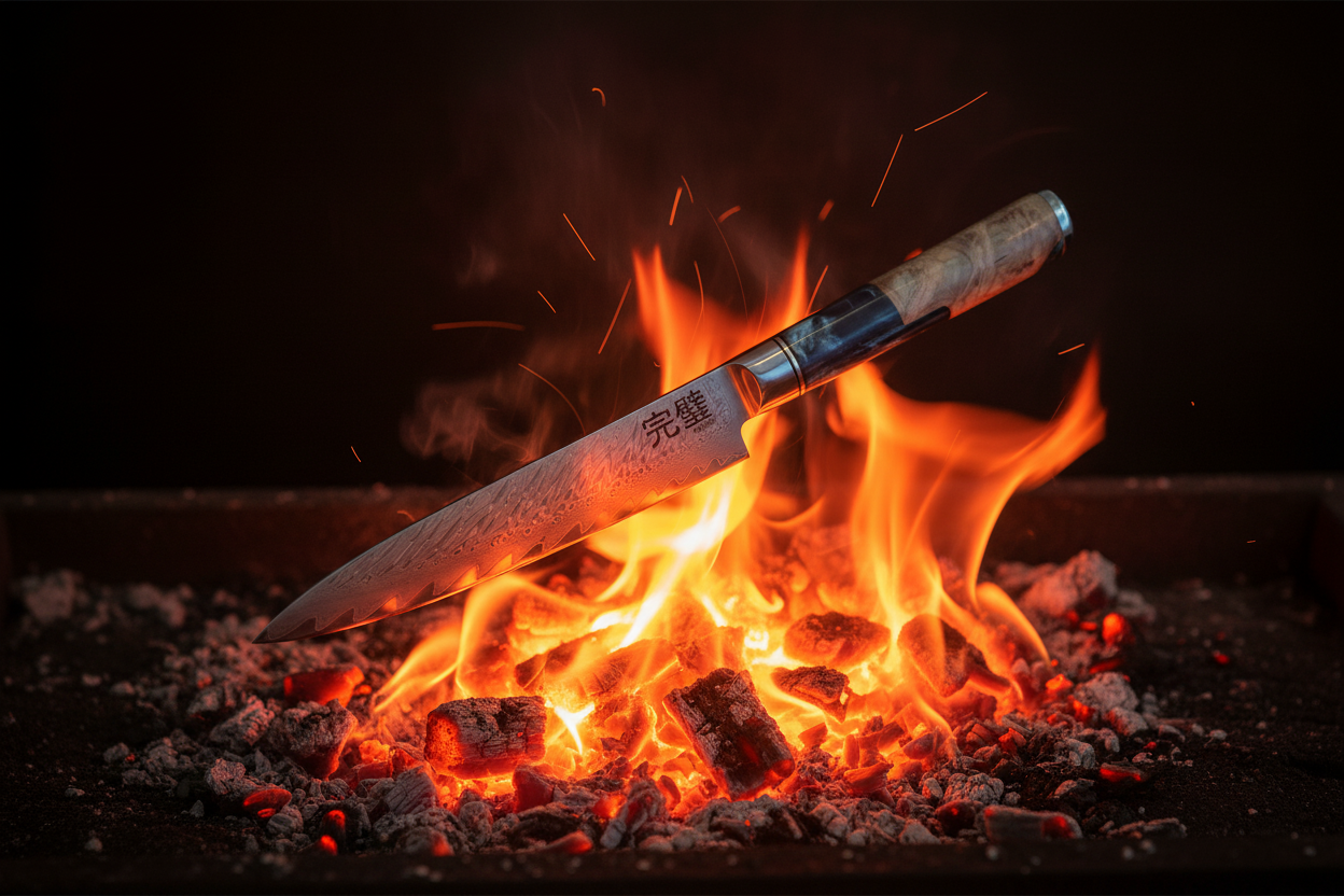 Kanpeki Koksmes – 20 cm Damascus VG10 (61 HRC)