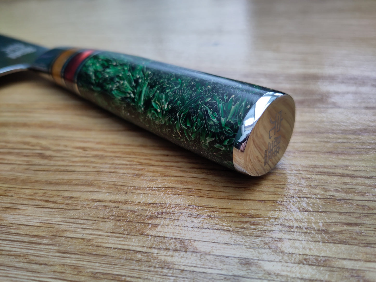 πͺ Kanpeki Emerald Harvest Trancheermes β 20 cm VG10 Damascus Slicing Knife (61 HRC)