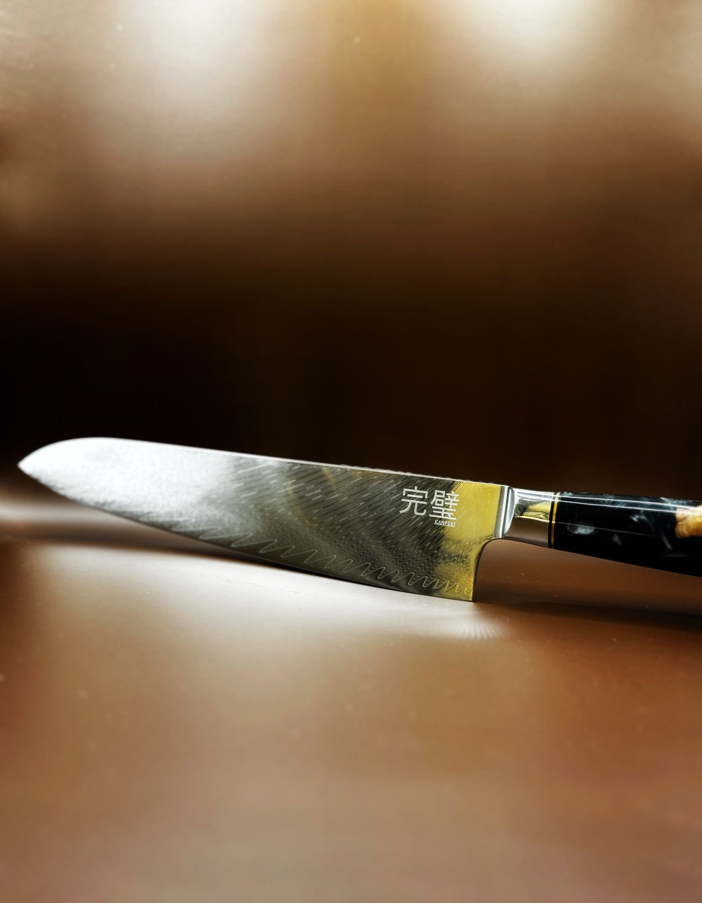 Kanpeki XL Koksmes – 24,5 cm Damascus VG10, 61 HRC