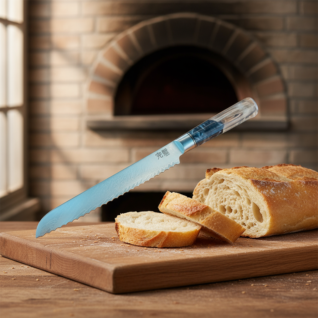 🍞 Kanpeki Damascus Broodmes – 20 cm VG10 met 67 lagen staal (61 HRC)
