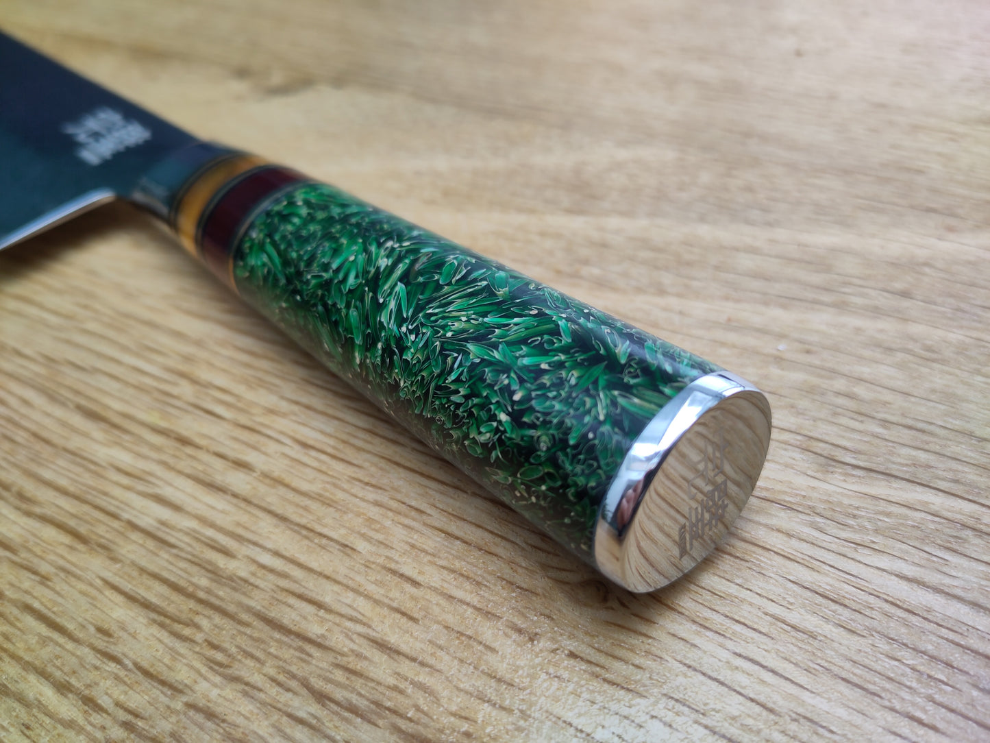 🔪 Kanpeki Emerald Harvest Nakiri – 18 cm VG10 Damascus Nakiri (61 HRC)