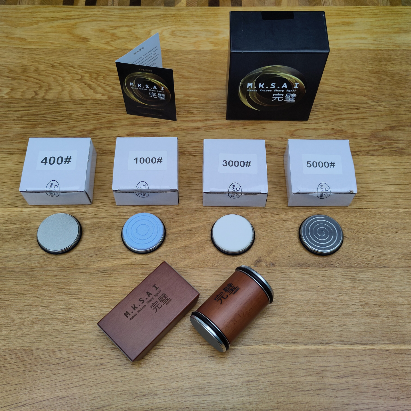 Kanpeki Rollende Messenslijper – Premium Diamant &amp; Keramisch | Incl. 600 en 1000 Korrel