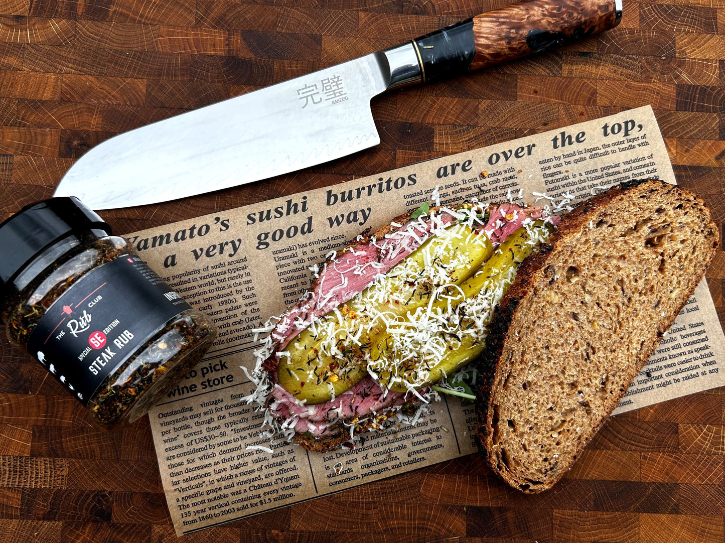 Santoku 67 laags damascus Kanpeki